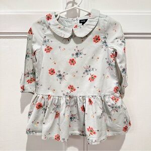 GAP Floral Kids Shirt with Peter Pan Collar